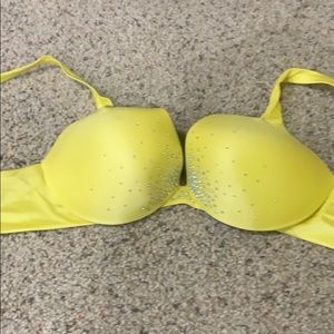 VS yellow rhinestone bra